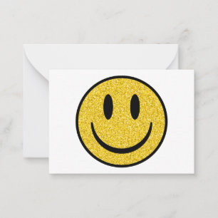 Glitter Smile Face Card