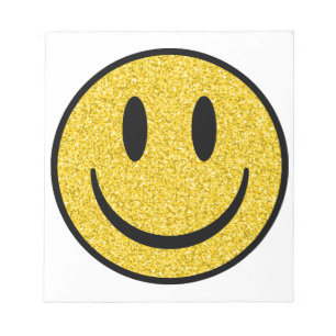 Glitter Smile Face Notepad