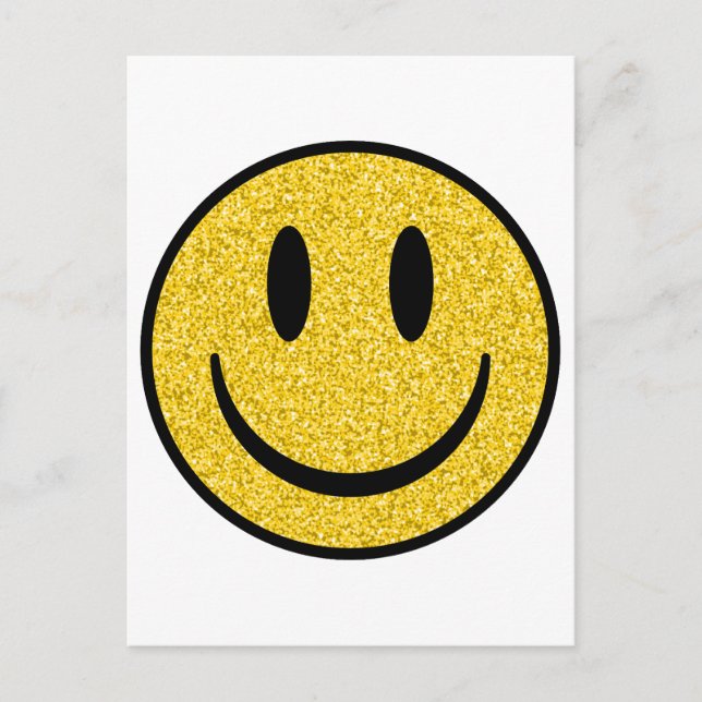 Glitter Smile Face Postcard (Front)