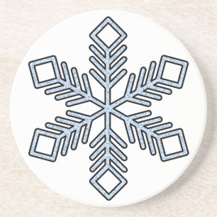 Glitter Snowflake - Baby Blue Branches Coaster