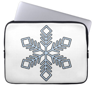 Glitter Snowflake - Baby Blue Branches Laptop Sleeve
