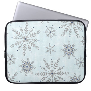 Glitter Snowflakes Laptop Sleeve Protective Case