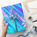 Glitter snowflakes wrapping paper<br><div class="desc">Have a girly,  joyful holiday season with these happy snowflakes. Snow Dance,  Shari Pedowitz,  2024,  digital art,  artistshari.com. Shari Pedowitz Artistic Empire LLC. All rights reserved.</div>