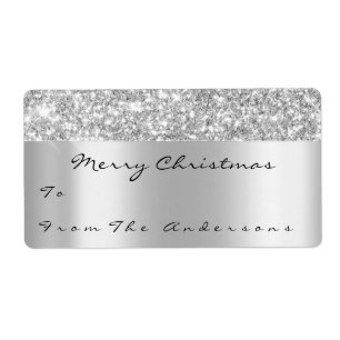Glitter Spark Silver Grey Holiday Christmas Season