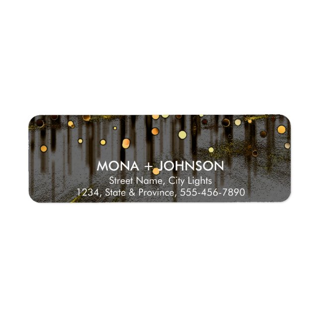 Glitter Sparkle Confetti Dots Modern Return labels (Front)