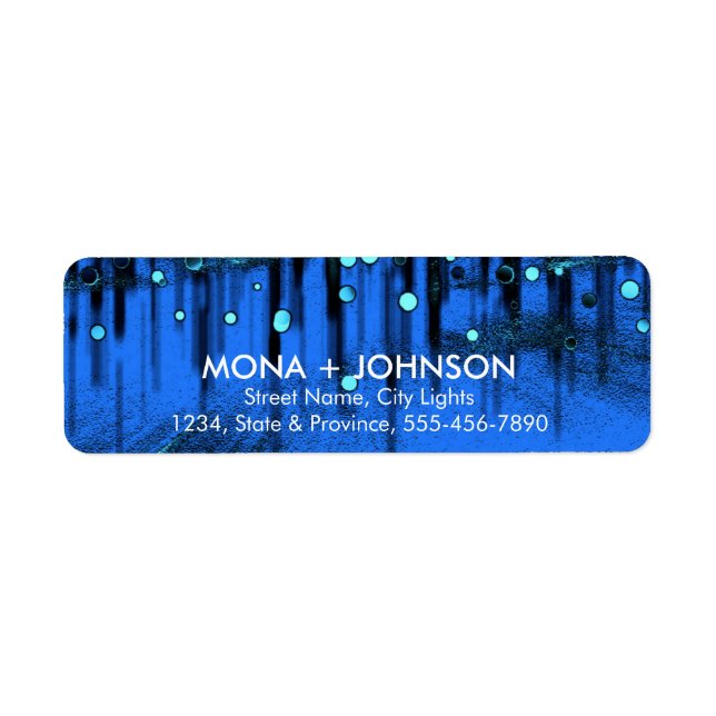 Glitter Sparkle Confetti Dots Modern Return labels (Front)