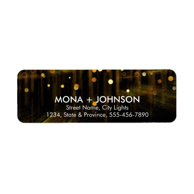 Glitter Sparkle Confetti Dots Modern Return labels (Front)