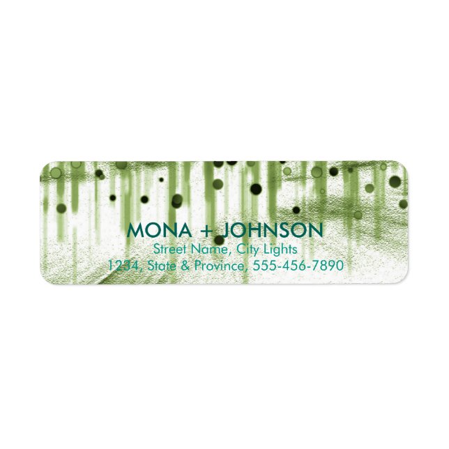 Glitter Sparkle Confetti Dots Modern Return labels (Front)