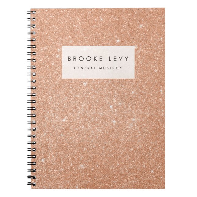 Glitter Sparkle Personalized Journal Notebook (Front)