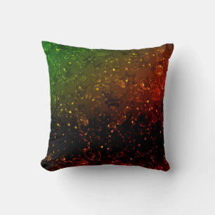 Glitter sparkle seamless confetti green shine dark throw pillow
