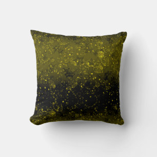 Glitter sparkle seamless confetti green shine dark throw pillow