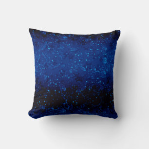 Glitter sparkle seamless confetti navy shine dark throw pillow