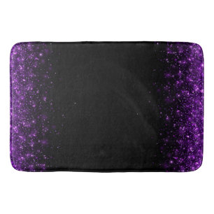 Glitter Sparkling Beautiful Purple Bath Mat