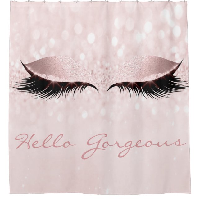 Glitter Sparkly Hello Gorgeous Princess Girly Eyes (Front)