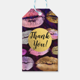 Glitter Sparkly Kiss Lips Beauty Makeup Favour Gift Tags