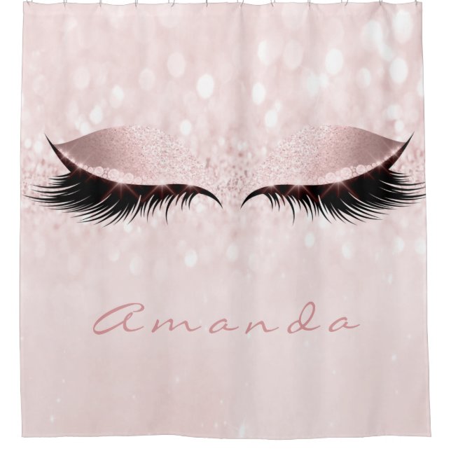 Glitter Sparkly Makeup Princess Pink Name Eye Lash (Front)