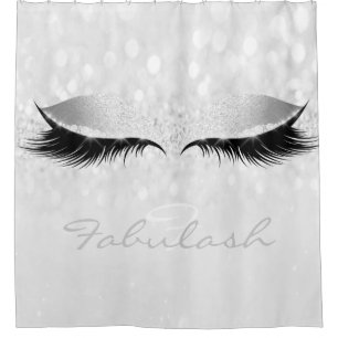 Glitter Sparkly Monogram Name Silver Girly Grey