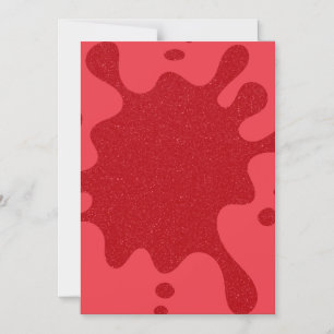 Glitter Splash Tomato Red Magnetic Card (Custom)