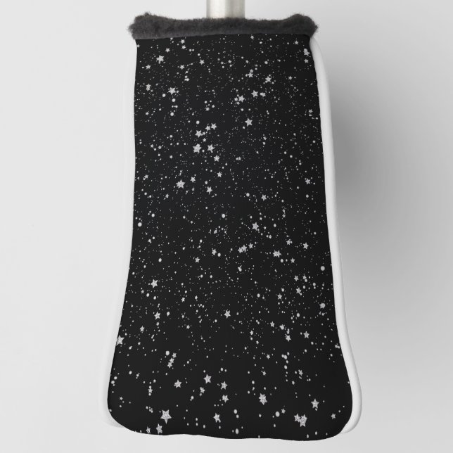 Glitter Stars2 - Silver Black Golf Head Cover (Rotate 90)