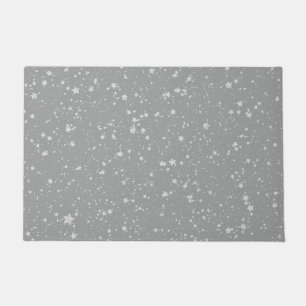 Glitter Stars4 - Silver Doormat