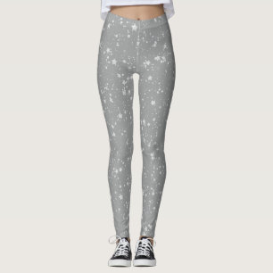 Glitter Stars4 - Silver Leggings