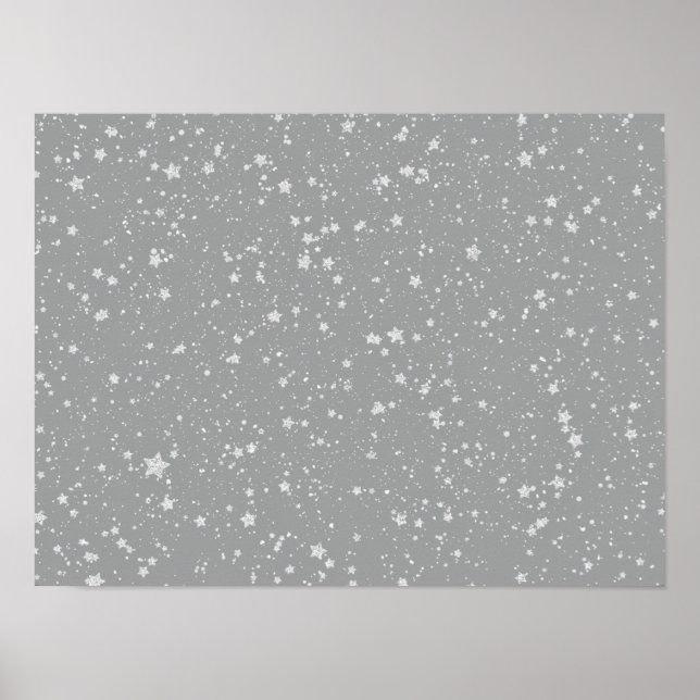 Glitter Stars4 - Silver Poster (Front)