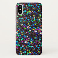 glitter stars on black