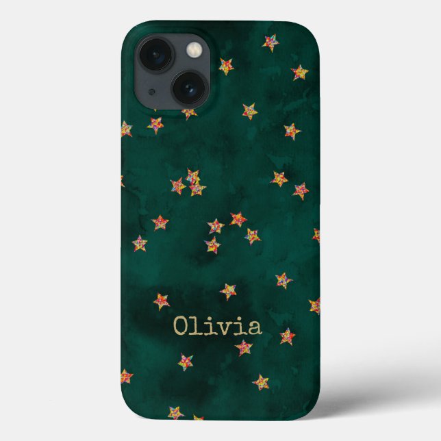 Glitter stars on grunge paper Case-Mate iPhone cas Case (Back)