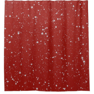 Glitter Stars - Silver Red