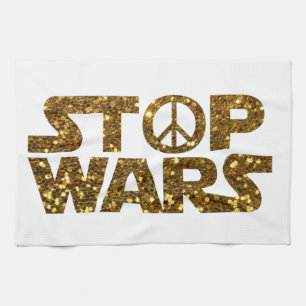 glitter stop wars kitchen towel