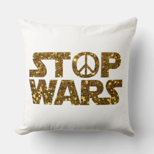 glitter stop wars throw pillow