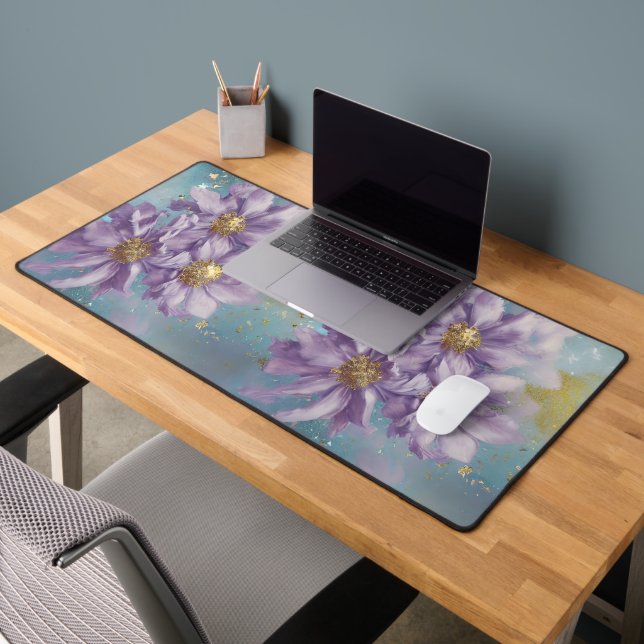 Glitter Storm Fantasy Flowers    Desk Mat (Office 2)