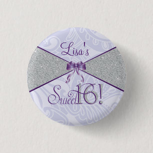 Glitter, Sweet Six Party Favour 1 Inch Round Button