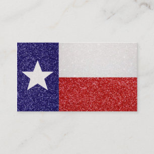 Glitter Texas flag customizable business cards