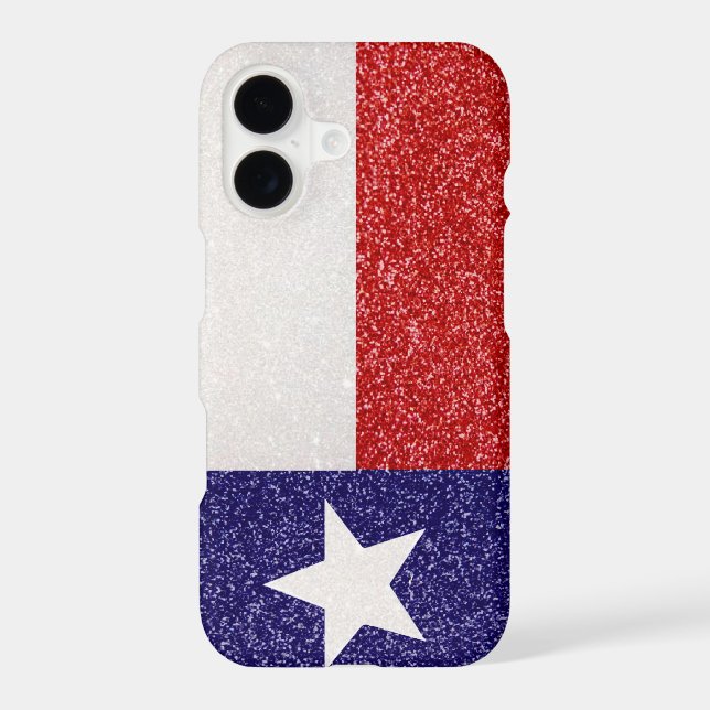 Glitter Texas flag iPhone 7 case (Back)