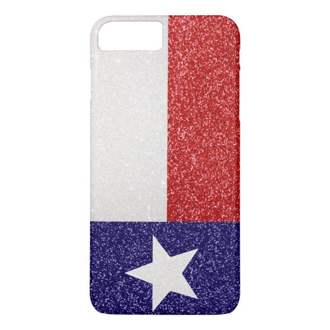 Glitter Texas flag iPhone 7 case (Back)