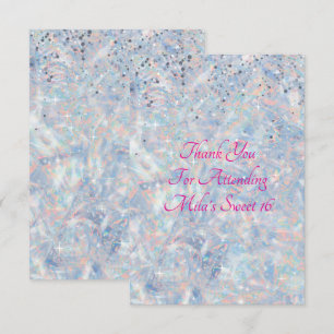 glitter thank you card