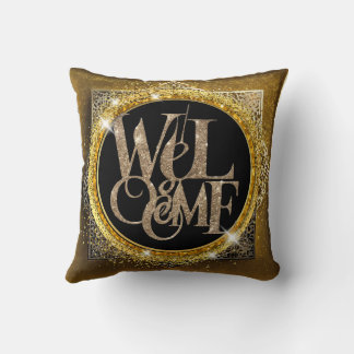 glitter throw pillow