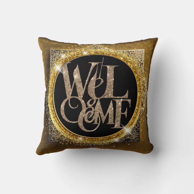 glitter throw pillow (Back)