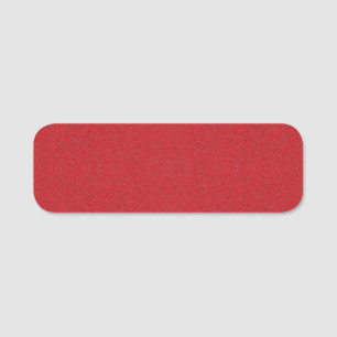 Glitter Tomato Red Name Tag Label – Customizable