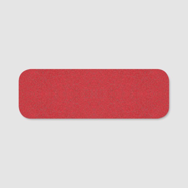 Glitter Tomato Red Name Tag Label – Customizable (Front)