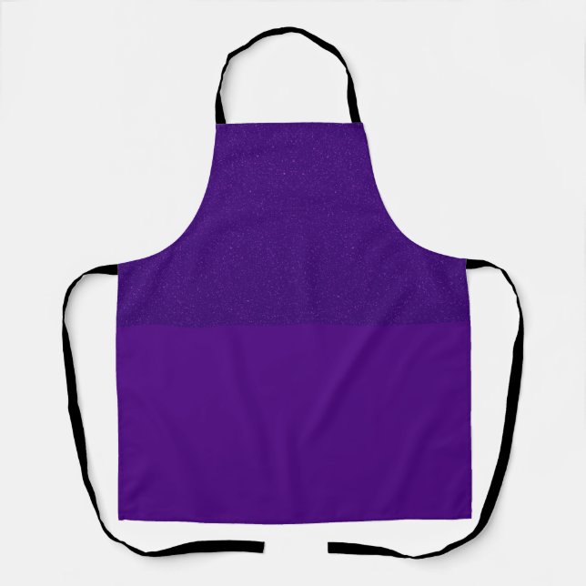 Glitter Top Purple Colour Block Apron – Customize (Front)