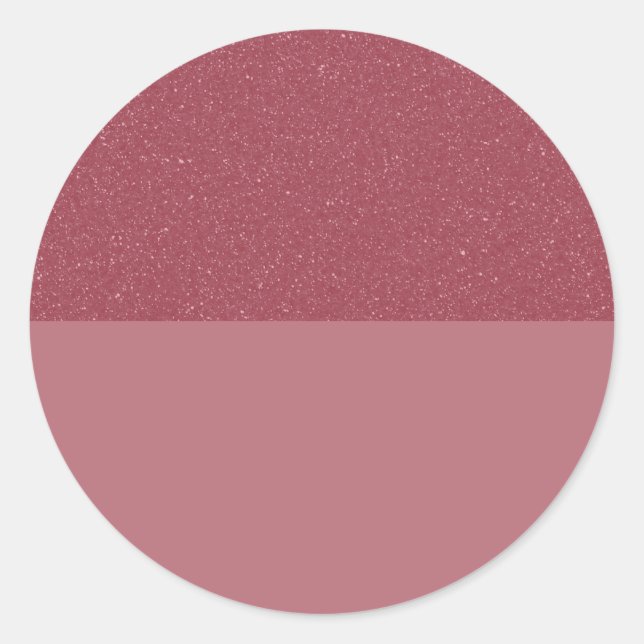 Glitter Top Rose Gold Round Sticker – Customizable (Front)