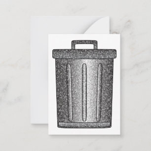 Glitter Trash Can Card