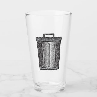 Glitter Trash Can Glass