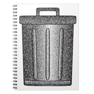 Glitter Trash Can Notebook