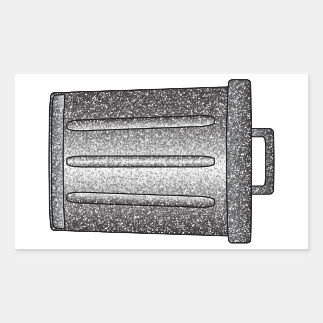 Glitter Trash Can Sticker (Front)