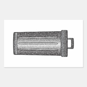 Glitter Trash Can Sticker