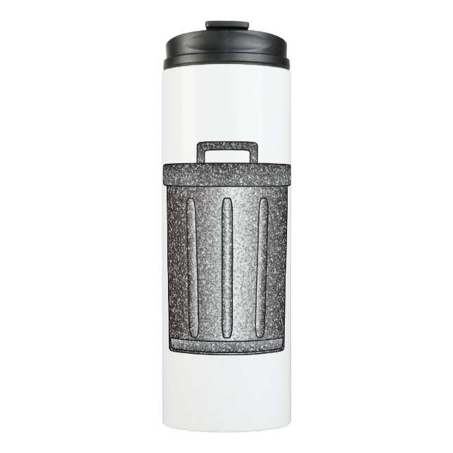 Glitter Trash Can Thermal Tumbler (Front)