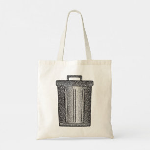 Glitter Trash Can Tote Bag